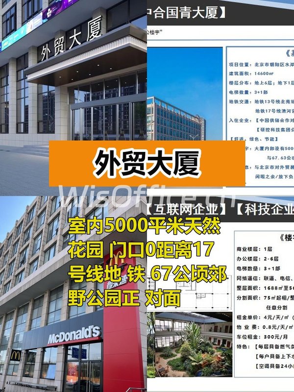 外贸大厦35层35平，地铁口花园办公 - 首图