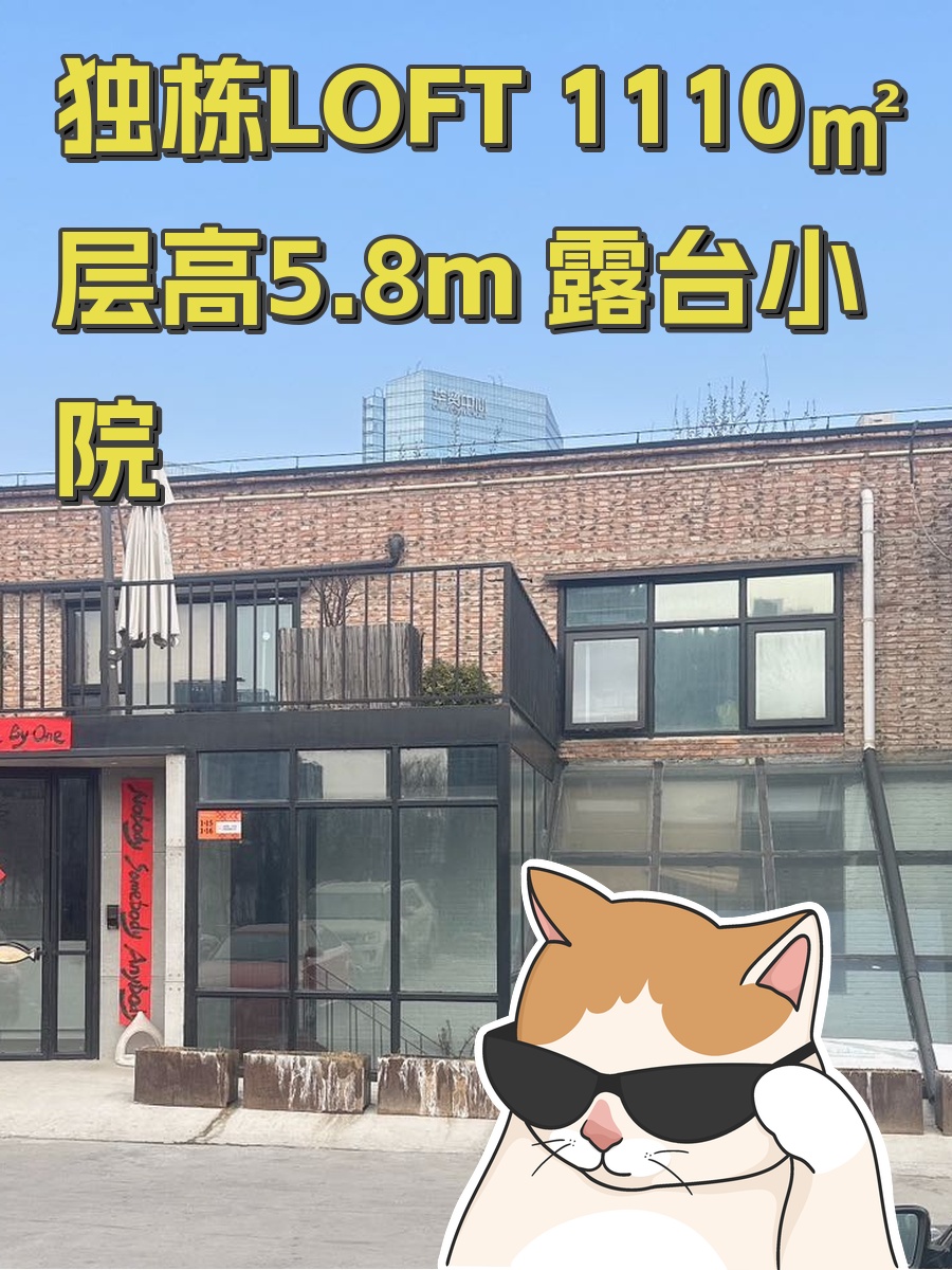 独栋LOFT 1110㎡ 层高5.8m 露台小院