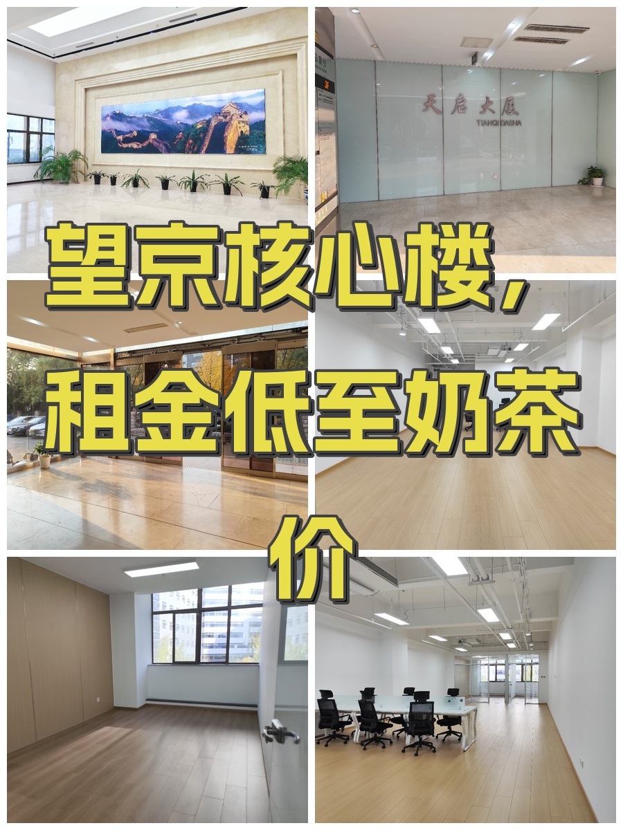 望京核心楼，租金低至奶茶价