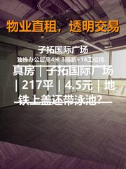 真房｜子拓国际广场｜217平｜4.5元｜地铁上盖还带泳池？ - 缩略图 1
