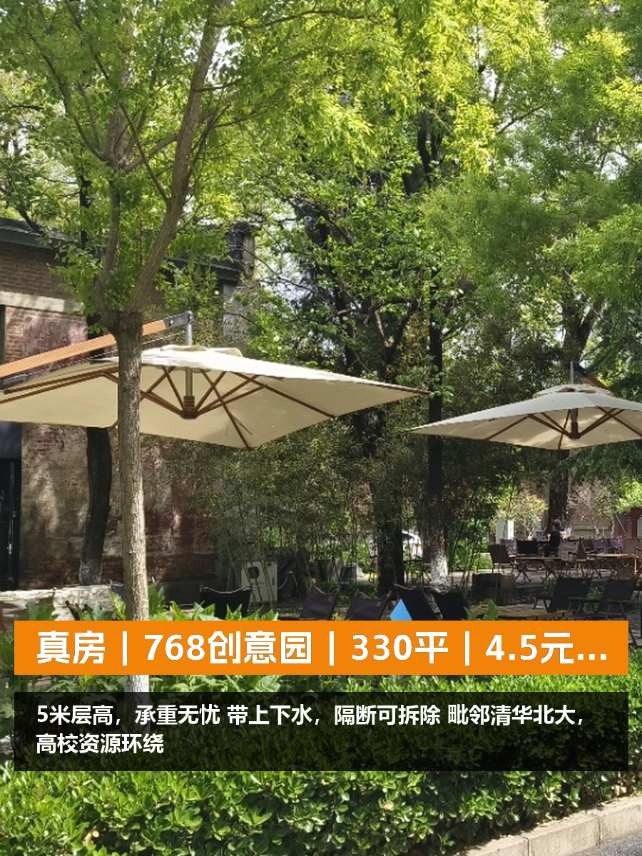 真房｜768创意园｜330平｜4.5元｜层高5米