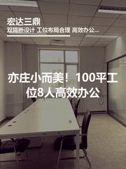 亦庄小而美！100平工位8人高效办公 - 缩略图 1