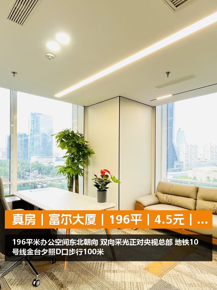 真房｜富尔大厦｜196平｜4.5元｜这视野绝了