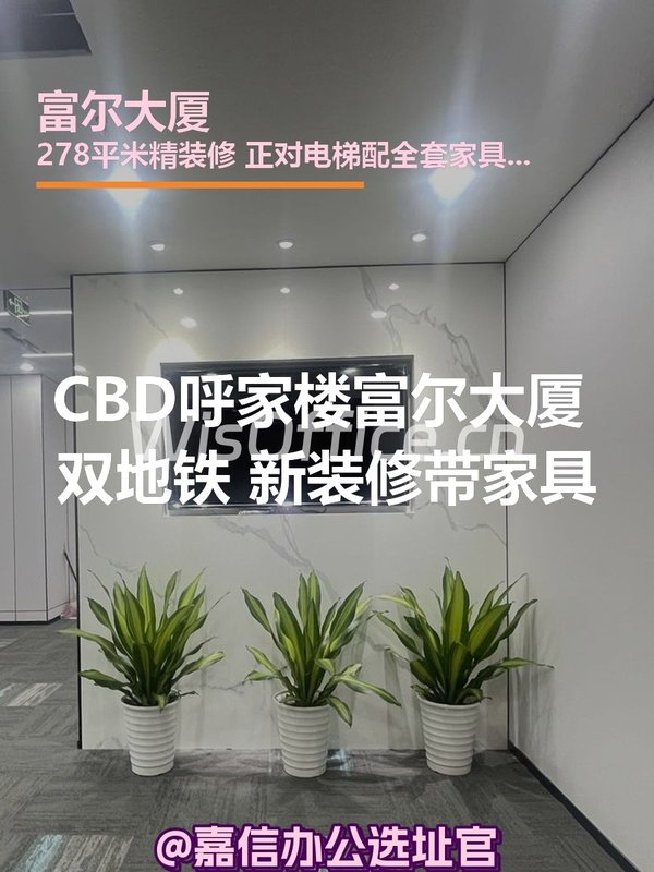 CBD现房富尔大厦 双地铁 新装修带家具 - 首图