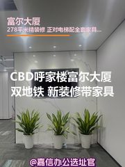 CBD现房富尔大厦 双地铁 新装修带家具 - 缩略图 1
