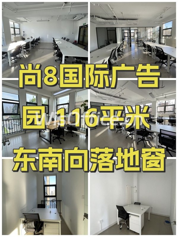 尚8国际广告园 116平米 东南向落地窗 - 首图