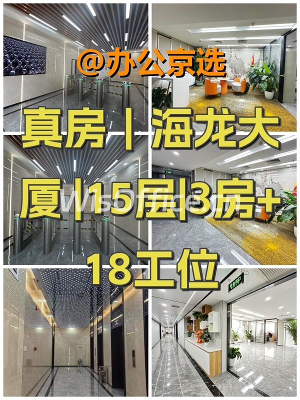 真房｜海龙大厦 |15层|3房+18工位 - 首图