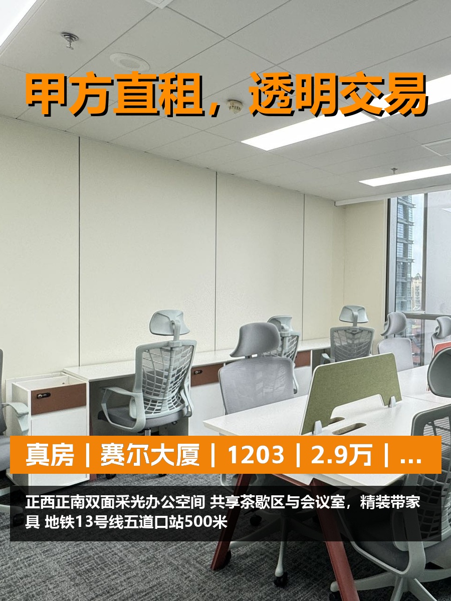 真房｜赛尔大厦｜1203｜2.9万｜双面采光值不值？