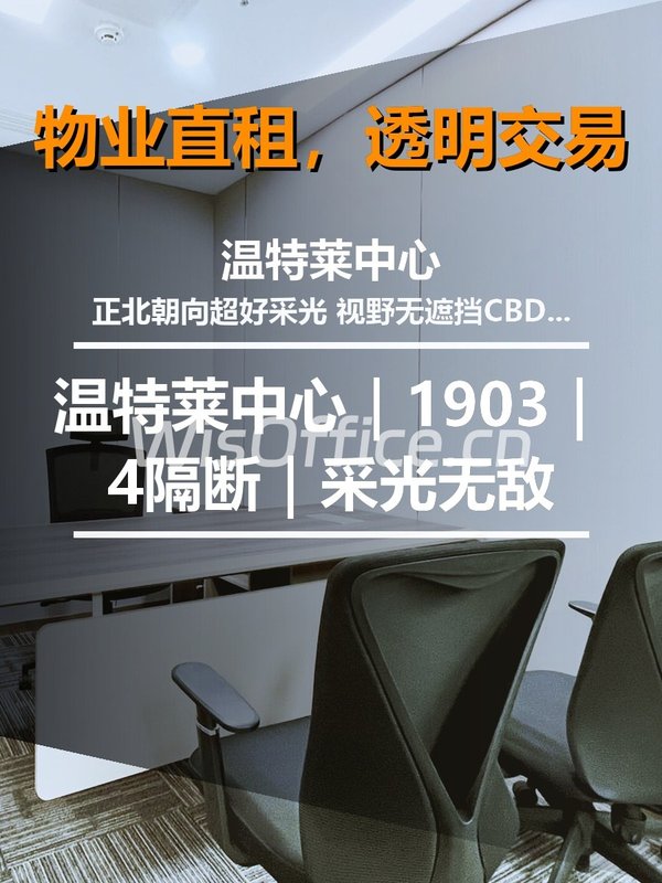 真房｜温特莱中心｜1903｜4隔断｜采光无敌 - 首图