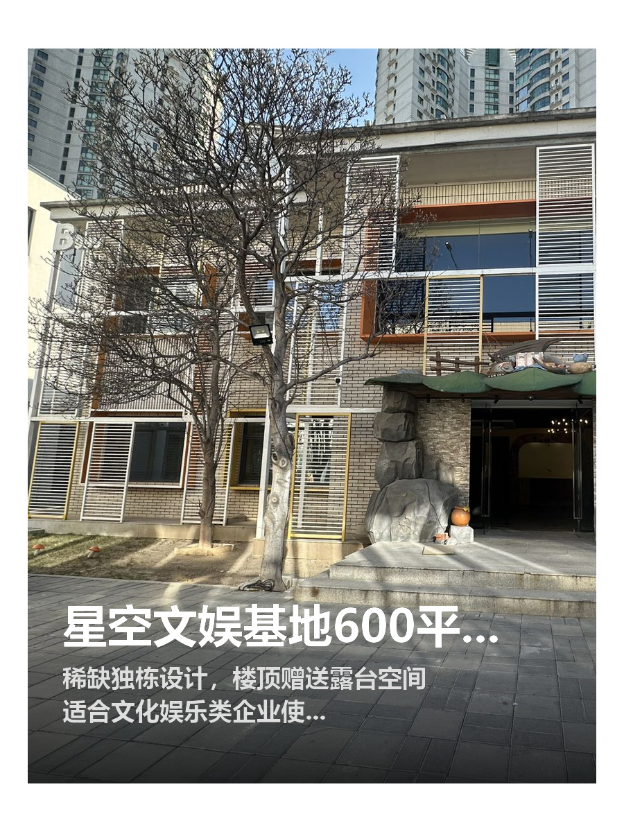 传媒大学独栋600平带露台办公空间