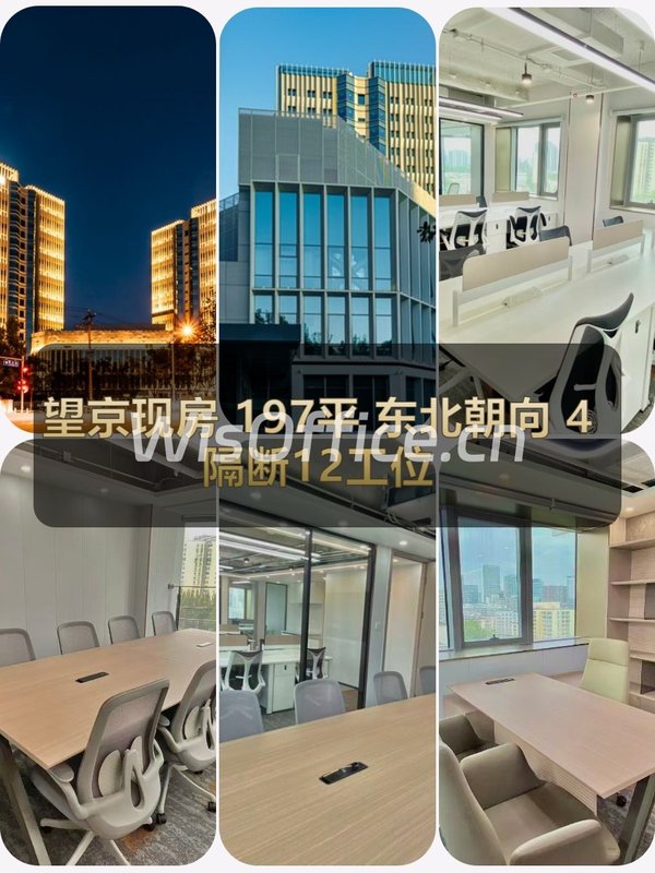 望京现房 197平 东北朝向 4隔断12工位 - 首图