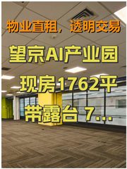 望京AI产业园 现房1762平 带露台 7隔间 150工位 - 缩略图 1