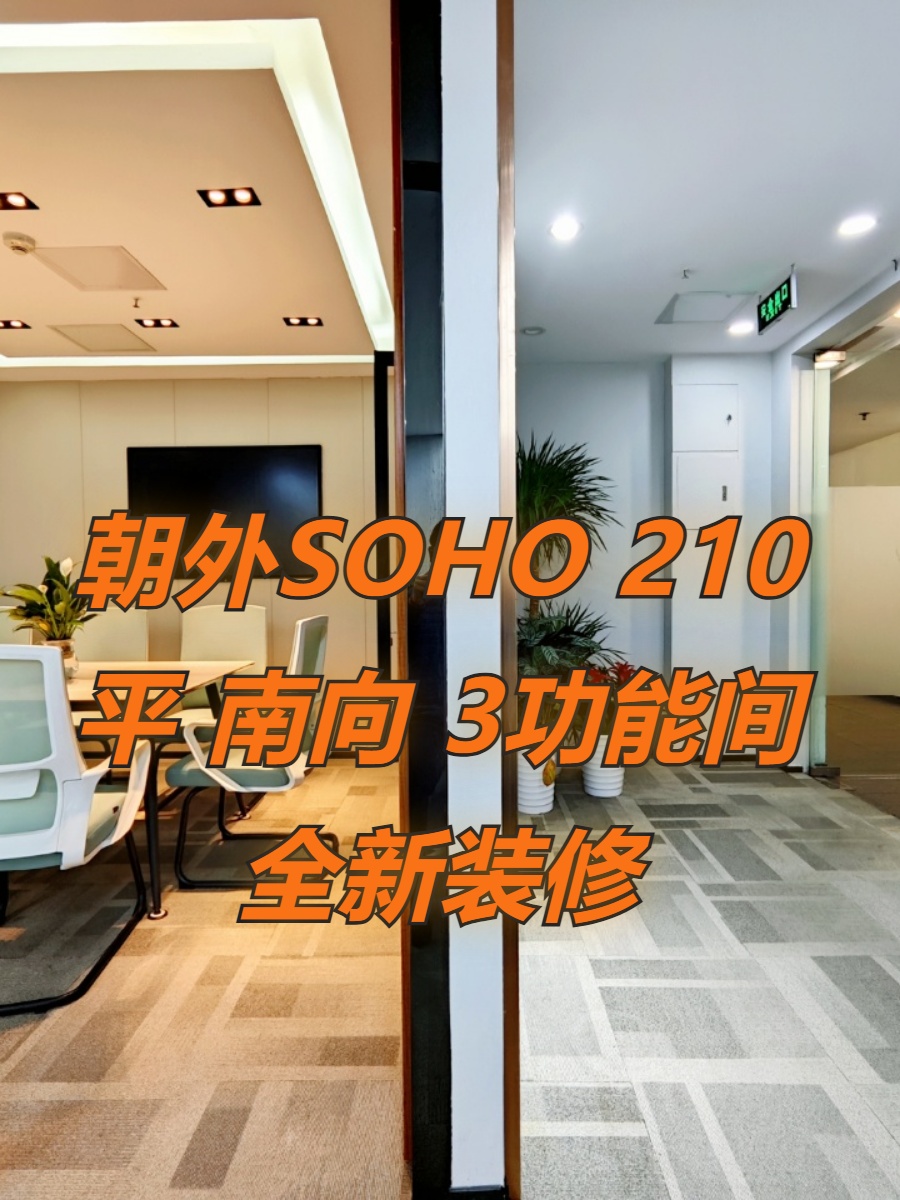 朝外SOHO 210平 南向 3功能间 全新装修