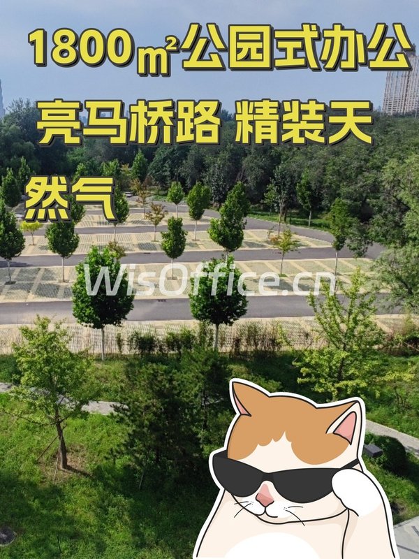 1800㎡公园式办公 亮马桥路 精装天然气 - 首图
