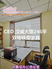 CBD现房 汉威大厦246平 双地铁带家具 - 缩略图 1
