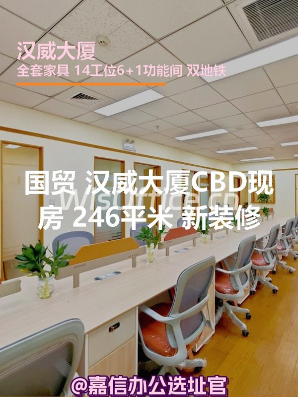 汉威大厦CBD现房 246平米 新装修 - 首图