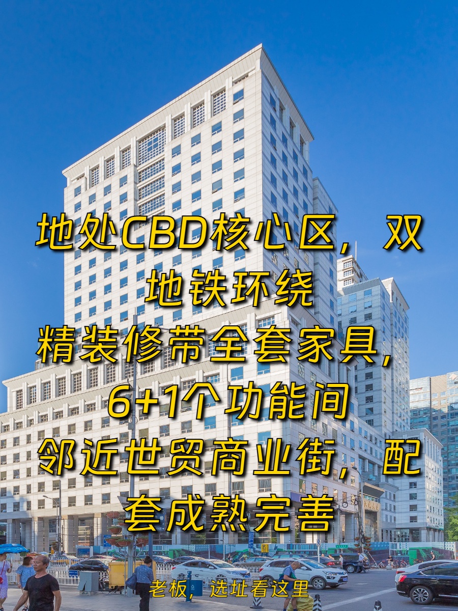 CBD现房 汉威大厦246平 双地铁 带全套家具