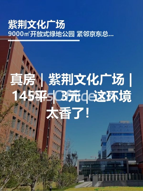 真房｜紫荆文化广场 |145平｜3元｜这环境太香了！ - 首图