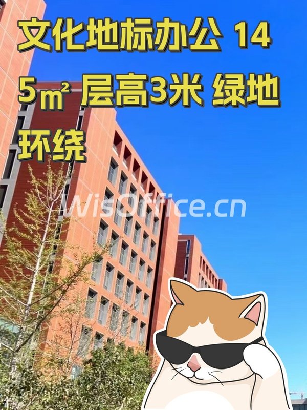 文化地标办公 145㎡ 层高3米 绿地环绕 - 首图