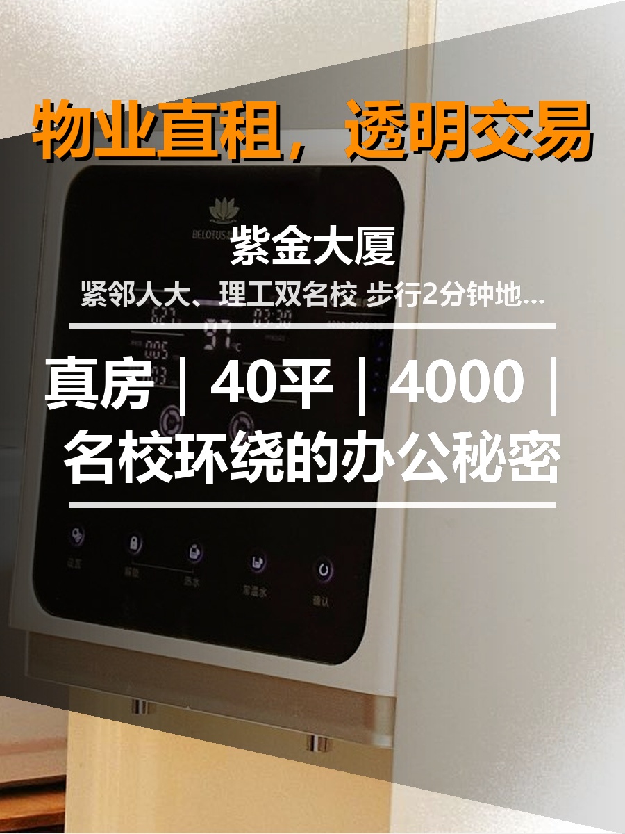 真房｜紫金大厦｜40平｜4000｜名校环绕的办公秘密
