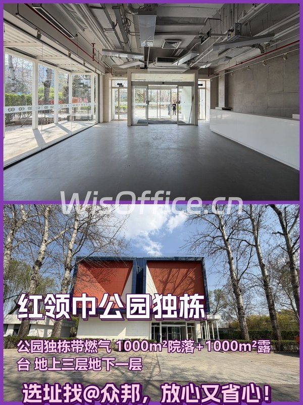 红领巾公园3500㎡独栋 本月底前签约 免租期可谈 - 首图
