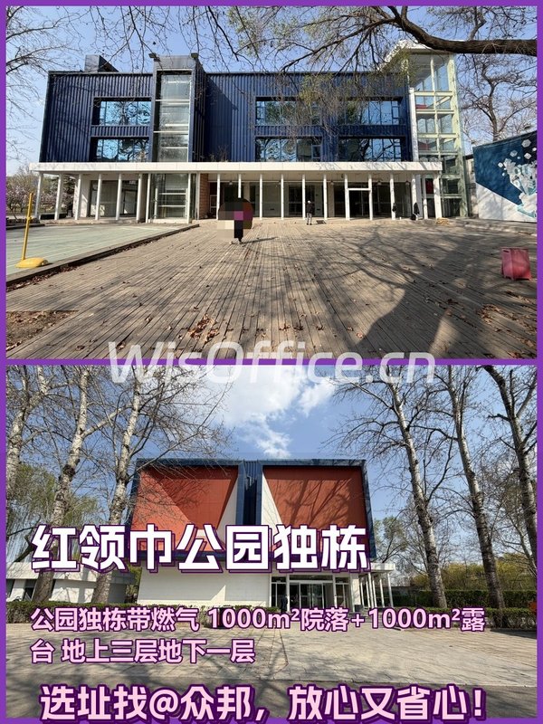 红领巾公园3500㎡独栋 本月底前签约 免租期可谈 - 首图
