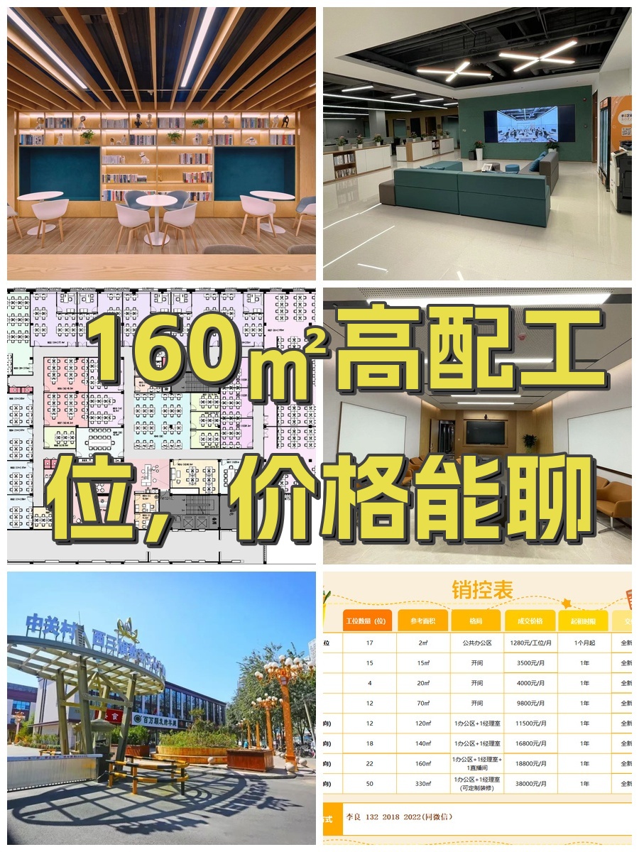160㎡高配工位，价格能聊
