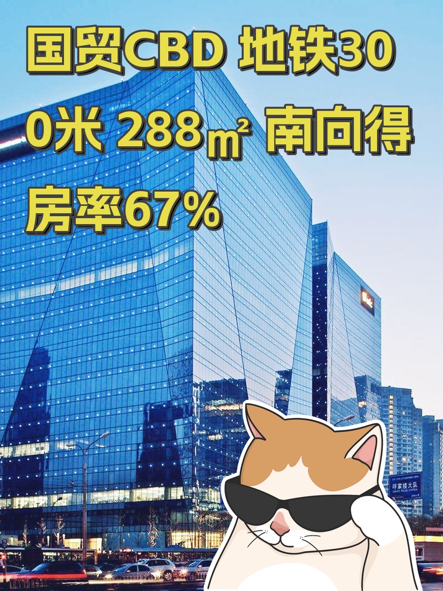 国贸CBD 地铁300米 288㎡ 南向得房率67%