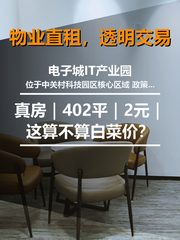 真房｜电子城IT产业园｜402平｜2元｜这算不算白菜价？ - 缩略图 1