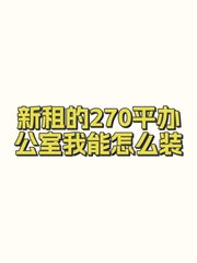 新租的270平办公室我能怎么装 - 缩略图 1