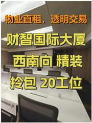 财智国际大厦 西南向 精装拎包 20工位 - 缩略图 1
