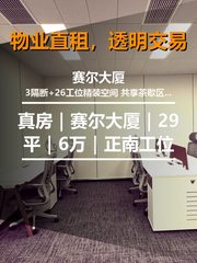 真房｜赛尔大厦｜29平｜6万｜正南工位 - 缩略图 1