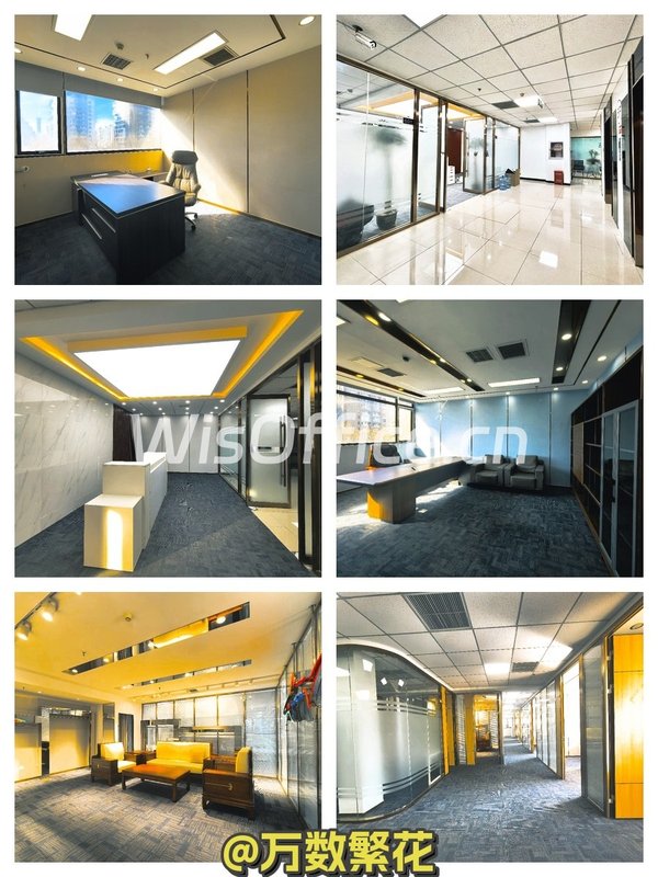 CBD现房 联信大厦864㎡ 正对电梯 精装带家具 - 首图