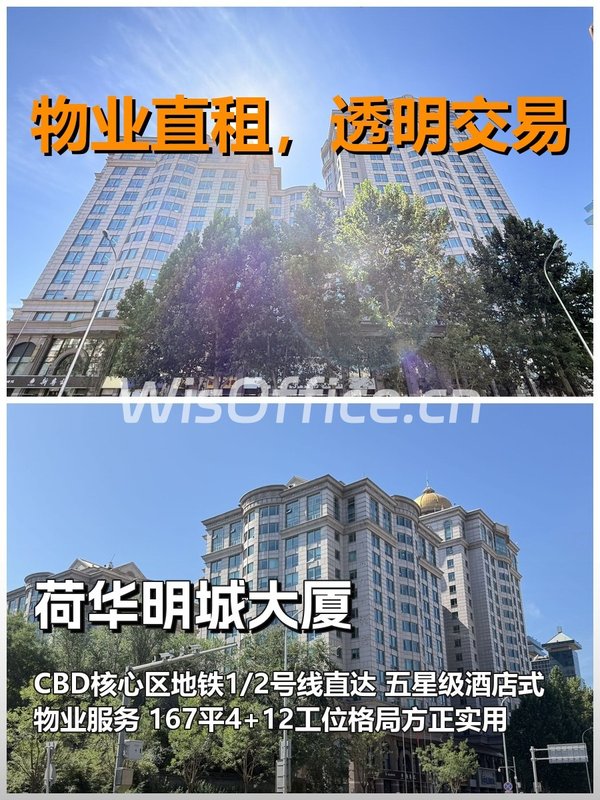 真房｜荷华明城大厦｜167平｜建国门｜通勤王者 - 首图