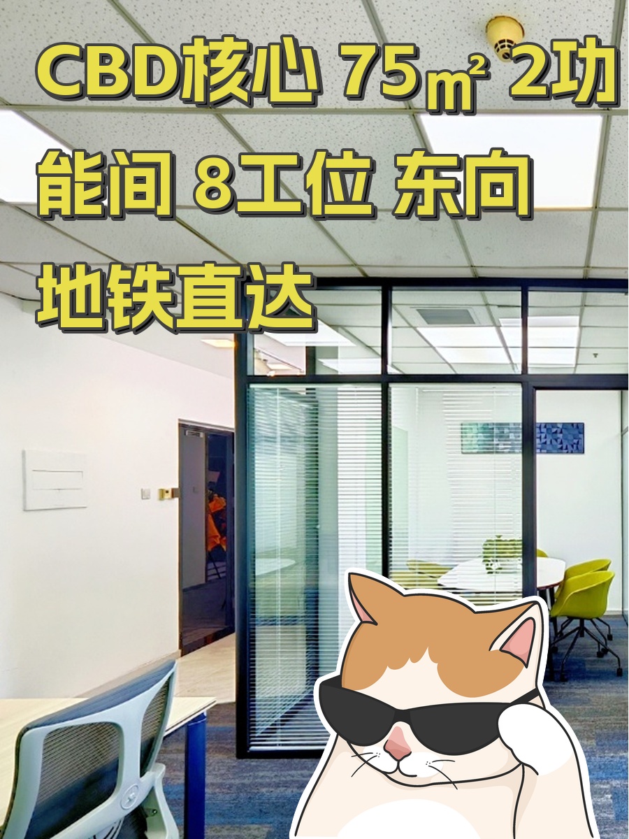 CBD核心 75㎡ 2功能间 8工位 东向地铁直达