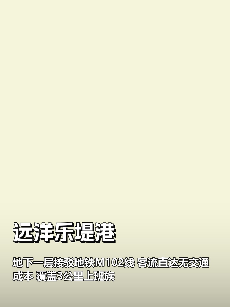 远洋乐堤港地铁口100-1000平