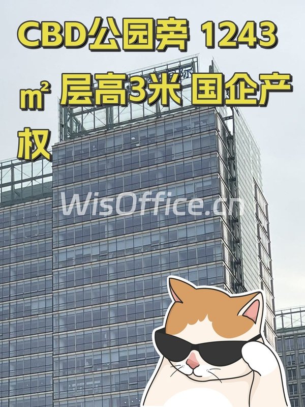CBD公园旁 1243㎡ 层高3米 国企产权 - 首图