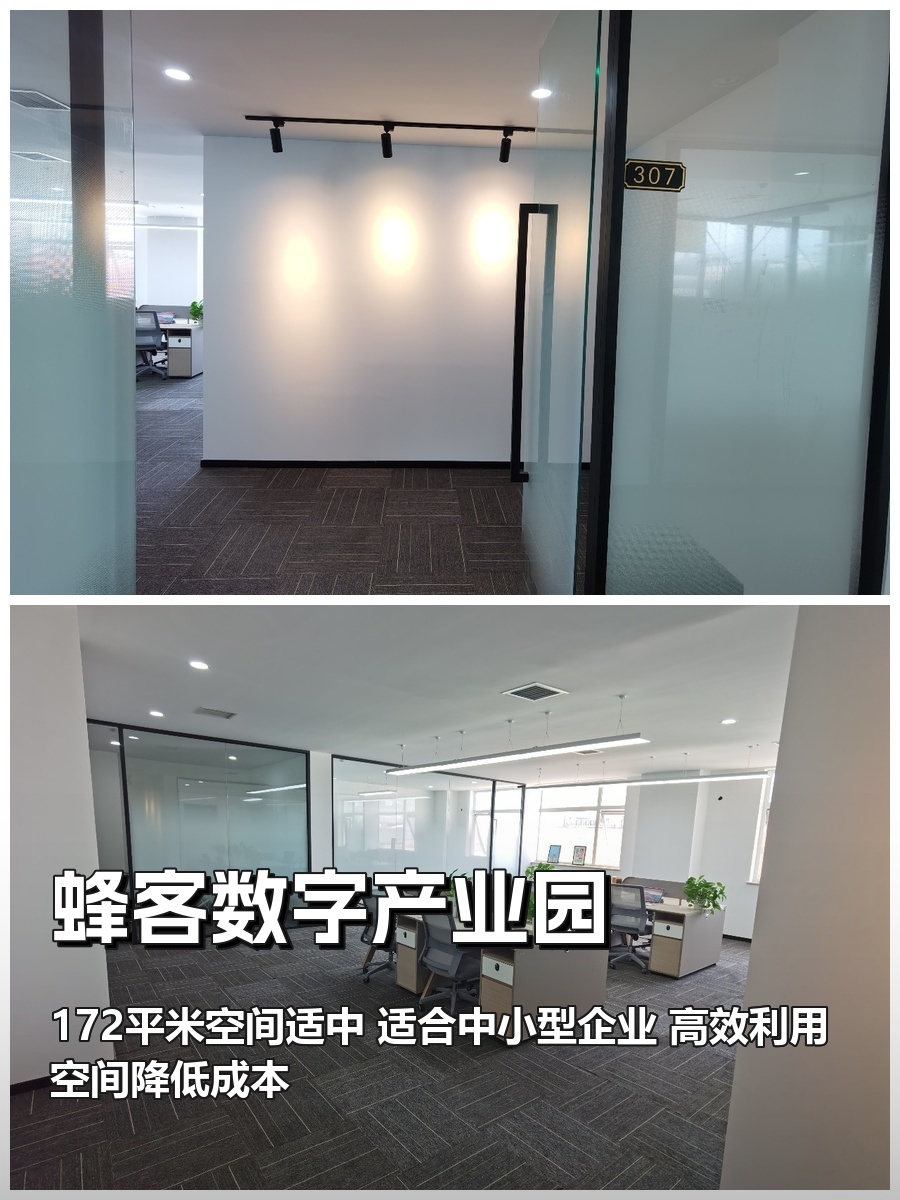 推荐蜂客数字产业园172平高效办公