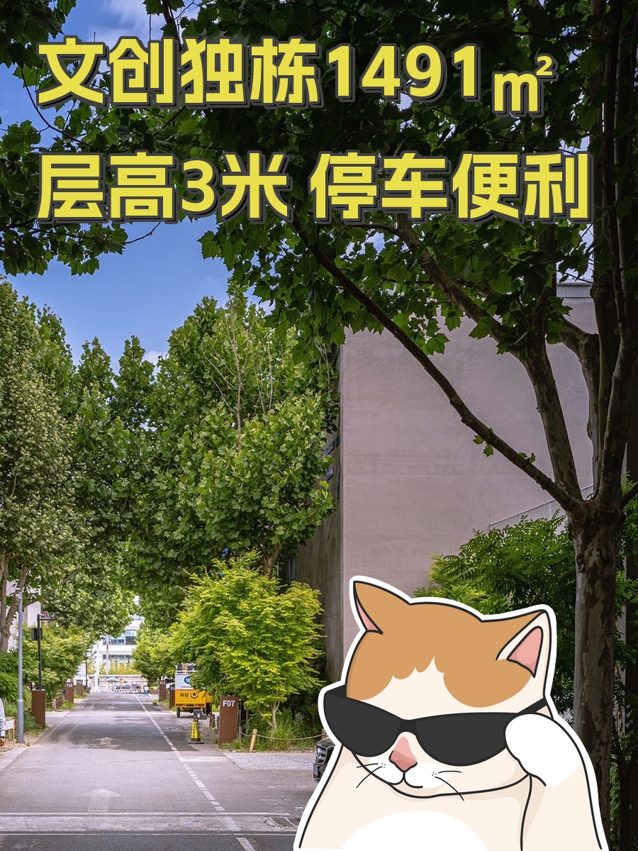 文创独栋1491㎡ 层高3米 停车便利