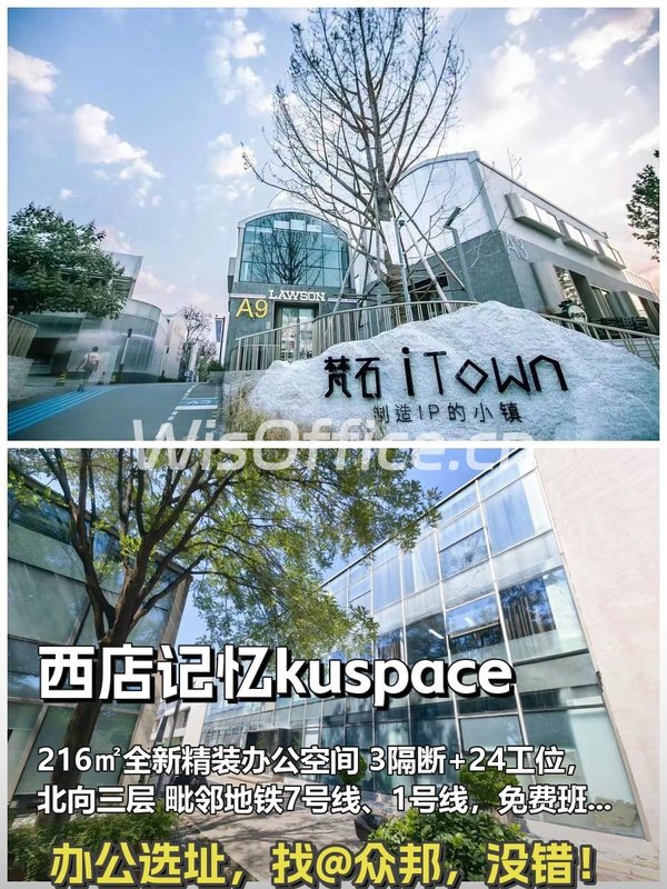 西店记忆kuspace 216㎡ 精装拎包 双地铁 接驳班车 - 首图