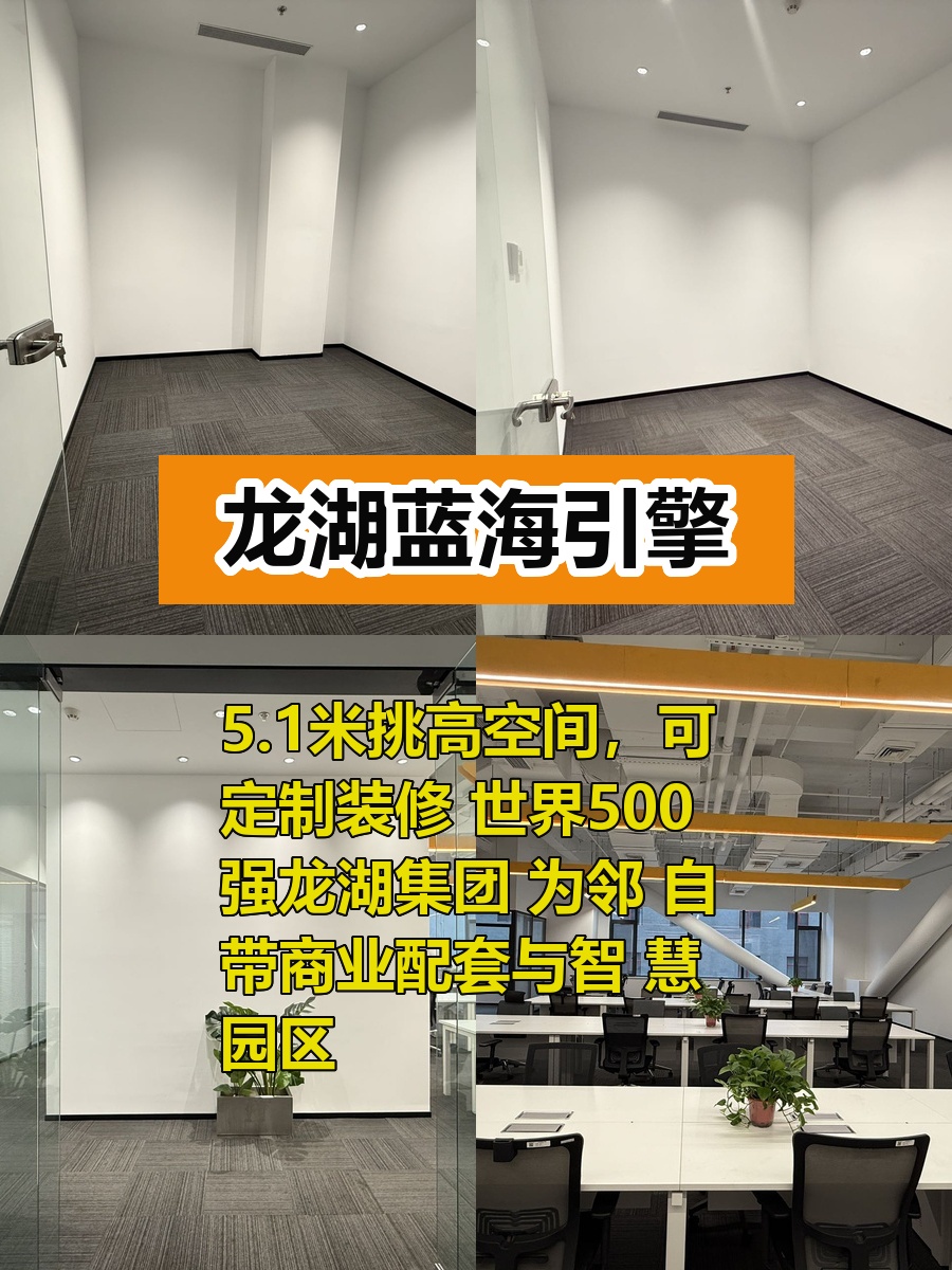 龙湖蓝海引擎451平高挑空，拎包入驻适合创业