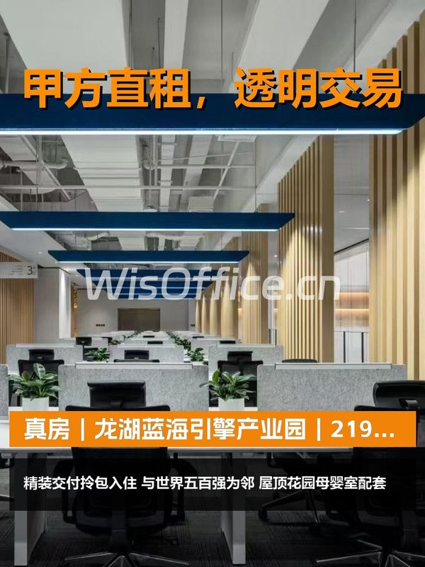 真房｜龙湖蓝海引擎产业园｜219平｜3元｜三轨环绕 - 首图