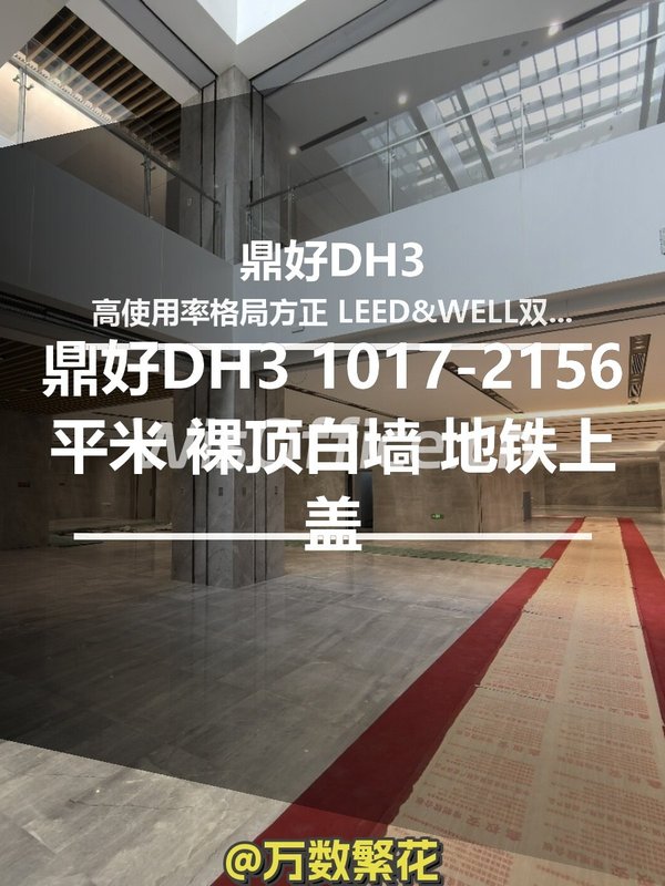 鼎好DH3 1017-2156平米 裸顶白墙 地铁上盖 - 首图