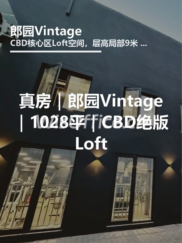 真房｜郎园Vintage｜1028平｜CBD绝版Loft - 首图