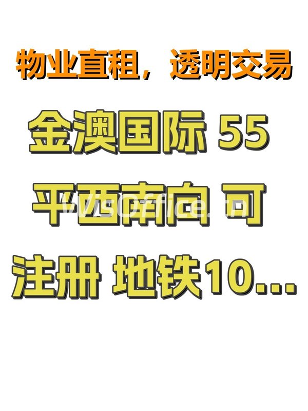 金澳国际 55平西南向 可注册 地铁10号线 - 首图