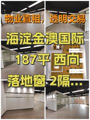 海淀金澳国际 187平 西向落地窗 2隔断18工位 - 缩略图 1