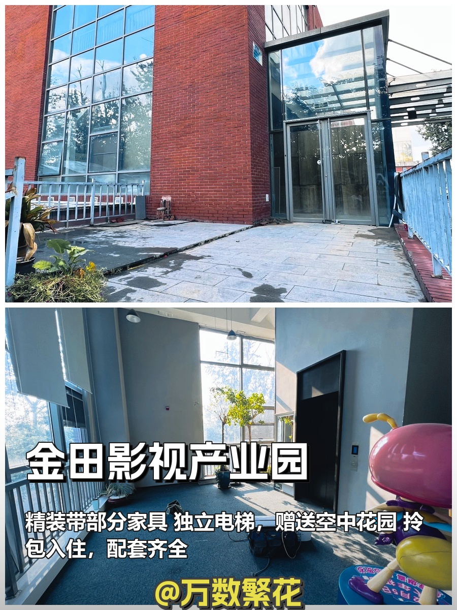 金田影视产业园 892平 精装带家具 独立电梯