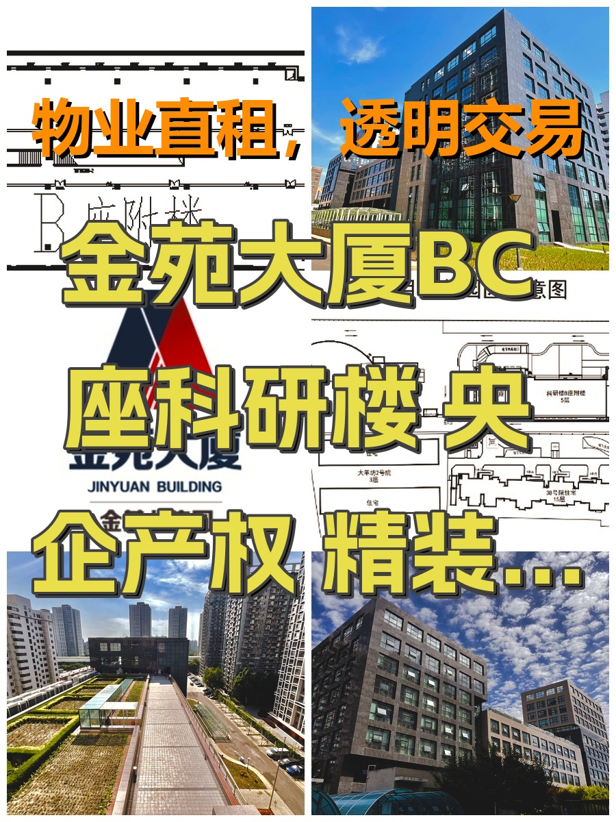 金苑大厦BC座科研楼 央企产权 精装落地窗