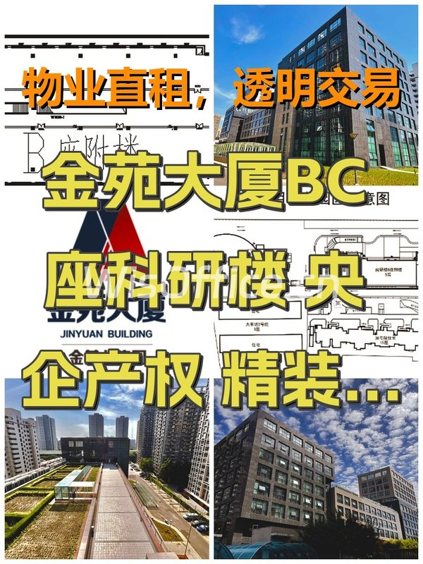 金苑大厦BC座科研楼 央企产权 精装落地窗 - 首图