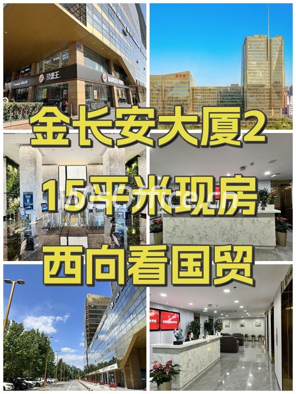 金长安大厦215平米现房西向看国贸 - 首图